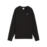 Buzo de cuello redondo Puma, color negro, con diseño de calce holgado y logo de la marca bordado en el pecho.