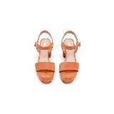 Sandalias de fiesta con taco ancho alto, plataforma delantera, tira frontal y pulsera con hebilla regulable.