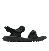 Sandalia deportiva Columbia modelo Konos Hiker, color negro, con dos bandas de ajuste con velcro y suela de caucho de alta tracción.