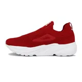 Championes Fila Calzini color rojo con suela blanca, de corte slip-on y capellada tejida.