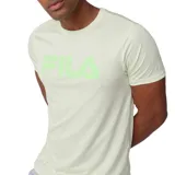 Remera deportiva Fila color lima, de corte clásico, con logo estampado en el pecho.