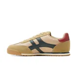 Championes deportivos American Sport modelo Stevie 2.0, de estilo retro, con combinación de tonos tostados, detalles en azul marino en los laterales y talón en color bordó.
