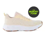 Championes deportivos American Sport Manila color beige con detalles en rosa y suela blanca.