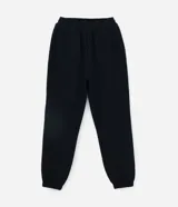 Pantalón jogger de mujer confeccionado en tejido fleece de algodón y poliéster, con cintura elástica, bolsillos laterales y puños ajustados en el bajo.
