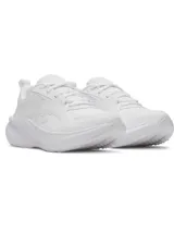 Championes de running Under Armour modelo Assert 11, color blanco, con amortiguación Charged+, parte superior sintética ligera y transpirable, y suela exterior de caucho macizo.
