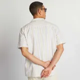 Camisa de rayas de manga corta KAKI