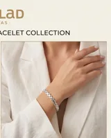 Pulsera de plata 925 compuesta por eslabones ovalados con diseño calado.