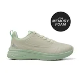 Championes deportivos Hi-Tec modelo American Sport Brett de color beige con suela y detalles en verde menta, con tecnología Memory Foam.