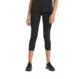 Calza capri de training Puma color negro, de tiro alto, con logo estampado en la cintura y tecnología DryCell.