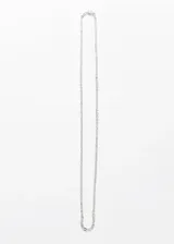 Cadena de plata 925 hipoalergénica, modelo forcet martillada, de 60 cm de largo y 4 mm de ancho.