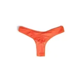 Bombacha de bikini colaless para mujer, de diseño plisado en la parte trasera y tiro bajo, disponible en varios colores.