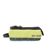 Cartuchera Rip Curl Pencil Case color amarillo con detalles en negro, azul y motivos étnicos.