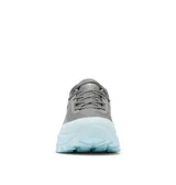 Championes de senderismo Columbia modelo Tellurix Titanium Omni-Max para mujer, en color gris con suela y detalles en celeste. Confeccionados con malla técnica impermeable y transpirable OutDry, sistema de sujeción NAVIC FIT y suela Vibram con tacos para mayor tracción en terrenos difíciles.