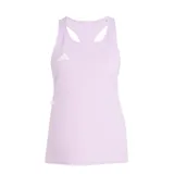 Musculosa deportiva Adidas de running, color lila, con espalda estilo nadadora y logo de la marca estampado en el pecho.