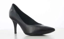 Zapato de tacón alto Bottero, color negro, con punta fina y diseño clásico formal.