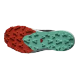 Championes de trail running Salomon Thundercross, color negro con suela verde menta y detalles en naranja. Cuentan con tacos agresivos de 5 mm, amortiguación dinámica y sistema de ajuste preciso.