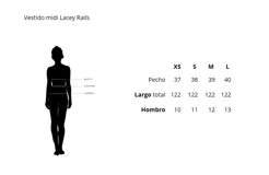 Vestido camisero midi celeste con rayas verticales blancas y amarillas, de manga larga con puños abotonados y lazo ajustable en la cintura.