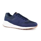 Championes deportivos American Sport Havoc color azul marino, con detalles en malla y gamuza, suela blanca y base marrón.