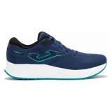 Championes de running Joma modelo Neon, color azul marino con detalles en turquesa y suela blanca. Presentan diseño de malla transpirable y logo de la marca en el lateral.