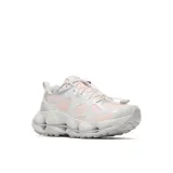 Championes de senderismo y urbanos Merrell Speedarc Matis, combinación de tonos rosado y gris, con parte superior de malla y TPU, sistema de cordones rápidos y suela gruesa con diseño abultado.