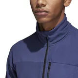 Campera Adidas Terrex de polar azul con cierre frontal completo, cuello alto, bolsillos laterales con cierre y logo Terrex en el pecho.