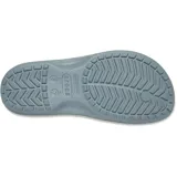 Ojotas tipo flip-flop de color verde oliva con una franja blanca decorativa alrededor de la entresuela. La suela es texturizada y la tira es de TPU.