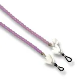 Correas para lentes con cuentas de vidrio de colores y detalles de piezas de acrílico.