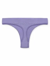 Pack de dos bombachas colaless de tejido texturizado acanalado, una en color lila y otra en color tostado.
