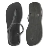 Chanclas de dedo Havaianas modelo Flash Urban para mujer, color dorado, con tiras finas texturizadas y cinta trasera para mayor sujeción.
