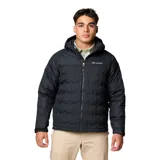 Campera puffer con capucha Columbia modelo Grand Trek III Jkt Omni-Heat, color negro, impermeable y transpirable con tecnología termorreflectante y aislamiento de plumón.