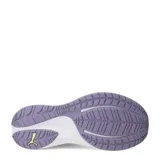 Championes de running Puma Skyrocket Lite 2, color lila con detalles en blanco y amarillo neón. Presentan una capellada de malla transpirable, entresuela de espuma ligera para mayor amortiguación y suela de goma resistente.