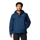 Campera impermeable y transpirable con tecnología Omni-Tech y forro termorreflectante Omni-Heat. Cuenta con capucha ajustable, cierre frontal con solapa protectora, bolsillos con cremallera en el pecho y laterales, y puños ajustables.