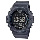 Reloj digital Casio modelo AE1500WH-8BVDF, color negro con detalles en gris. Cuenta con pantalla digital grande, cronómetro, temporizador, hora dual, 5 alarmas, calendario automático, luz LED y batería de 10 años de duración. Resistente al agua hasta 100 metros.