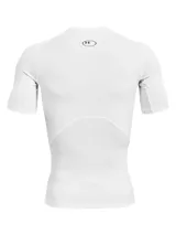 Remera de compresión Under Armour HeatGear de manga corta, diseñada para entrenamiento de alto rendimiento. Presenta un ajuste ceñido al cuerpo, paneles de malla estratégicos para ventilación en axilas y espalda, y mangas raglán híbridas para mayor libertad de movimiento.