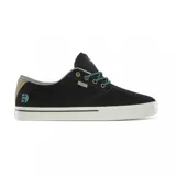Zapatillas Etnies Jameson 2 de gamuza negra con detalles en marrón y celeste.