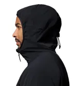 Campera técnica Columbia Titanium con capucha, diseñada para actividades al aire libre. Presenta cierre frontal completo, bolsillos con cremallera en pecho y laterales, y tecnología Omni-Heat para aislamiento térmico y Omni-Shield para repelencia a líquidos y manchas.