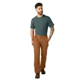 Pantalón Dickies modelo Duck Carpenter de corte recto y color marrón, con bolsillos laterales y trabillas para cinturón.