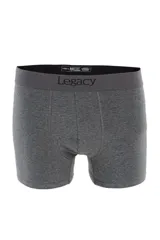 Pack de tres bóxer Legacy Co. de algodón elastizado, con cintura elástica. El pack incluye un bóxer liso color azul marino, uno liso color azul denim y uno liso color negro.