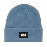 Gorro de lana gris con logo de Cat en el frente.