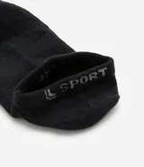 Kit de tres pares de medias invisibles deportivas de la marca Lupo, confeccionadas en tejido de algodón suave y resistente, con diseño ergonómico y logo de la marca en la parte superior.