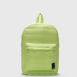 Mochila Bubba de diseño acolchado en color verde menta. Cuenta con un compartimento principal espacioso con cierre, bolsillo frontal con cierre y parche de marca en la parte inferior. Incluye correas acolchadas y es resistente al agua.