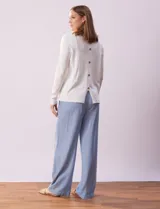 Cardigan tejido color blanco, marca Vila Milano.