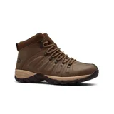 Bota de trekking Hi-Tec modelo Fynn, color marrón, con diseño de caña media, cordones reforzados y suela de goma antideslizante. Cuenta con tecnología Memory Foam para mayor confort y estructura resistente al agua.