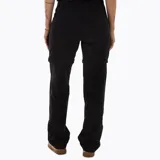 Pantalon de trekking color negro, de corte recto y diseño funcional con múltiples bolsillos y cintura ajustable con cinturón integrado.