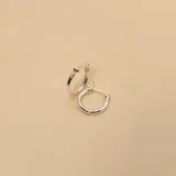 Aros argolla de plata 925 bombé.