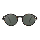 Lentes de sol Izipizi modelo G Sun con montura redonda de diseño contemporáneo en estampado carey y acabado de textura suave. Cuentan con lentes de categoría 3 con protección 100% UV y patillas flexibles.