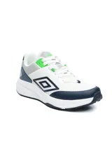 Championes de running Umbro Rad para hombre, color negro con entresuela blanca y detalles en rojo.