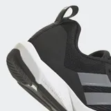 Championes de entrenamiento Adidas Rapidmove 2 en color negro con detalles en gris. Presentan una parte superior de malla transpirable, entresuela con tecnología Lightstrike para amortiguación ligera y suela de caucho Continental™ para mayor tracción.