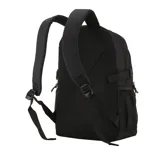 Mochila urbana Terrano modelo 9191, de diseño bicolor en negro y gris melange. Cuenta con un compartimento principal amplio, bolsillo frontal diagonal con cierre, bolsillo lateral de red para botellas y correas laterales de compresión. Posee correas acolchadas y ajustables para mayor comodidad.