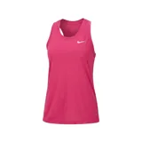 Musculosa deportiva Nike, modelo Racer Tank con tecnología Dri-FIT. Presenta un diseño de espalda tipo racerback para mayor ventilación y libertad de movimiento, con ajuste holgado y logo de la marca estampado en el pecho.